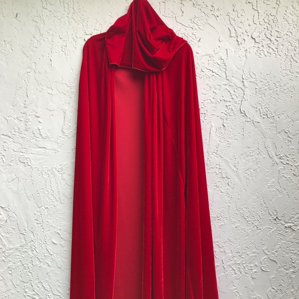 Red velvet cloak. Boutique purchased.coat jacket